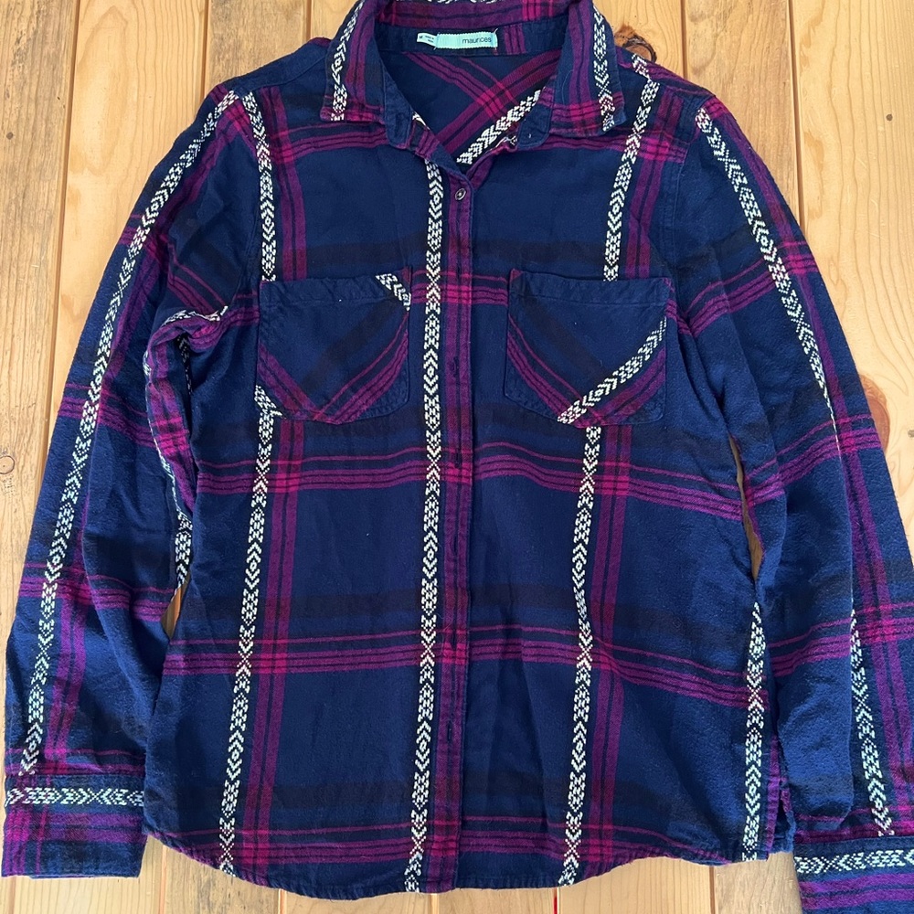 Long sleeve button up.
